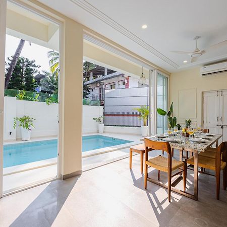 Elivaas 4 Bhk Villa Near Beach With Private Pool & Bar - Casa Boa Vida Candolim Exterior foto
